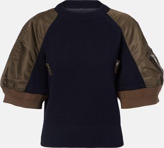 sacai Top in misto cotone
