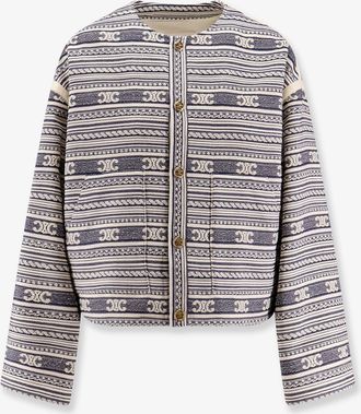 Celine Blazer in misto lana con motivo Triomphe - CELINE - gender_Woman