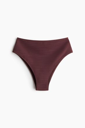H&M Cheeky Bikinihose High Waist - Dunkelbraun