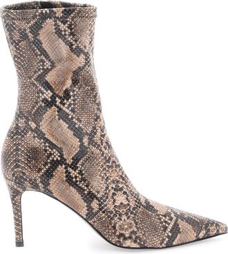 Stella McCartney Python Print Heeled Ankle Boots