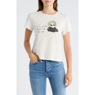 Re/Done Everybody Graphic Classic Tee in Vintagewhite at Nordstrom, Size X-Small
