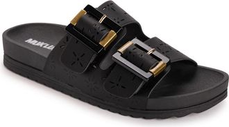 Muk Luks Womens Grand Cayman Sandal in Black Motif at Nordstrom, Size 10