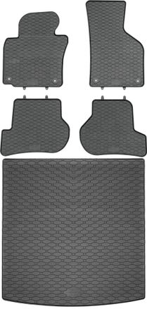 OEM Volkswagen Golf V Kombi / Variant De 2003-2009 Set - Alfombrillas De Goma Para Coche + Alfombrilla Para Maletero