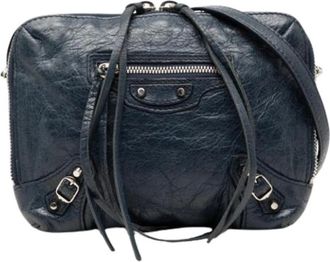 Balenciaga Pre-owned Cross Body Bags, female, Blue, Size: ONE SIZE Pre-owned Classic Reporter Crossbody Bag