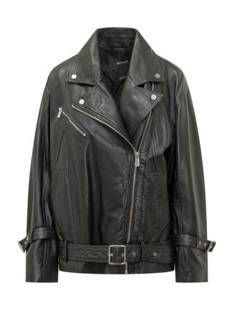 Pinko Black Solid Notched Lapel Jacket