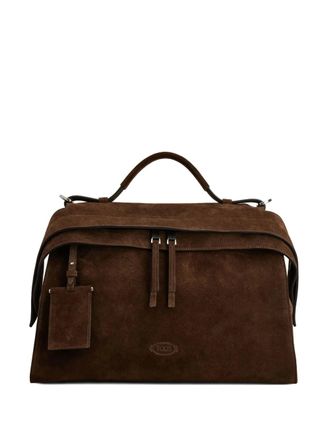 Tod's top-handle suede shoulder bag - men - Suede - OS - Brown