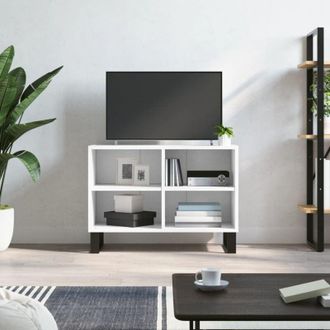 vidaXL Vidaxl - Mueble De Tv Madera De Ingenier&iacute;a Blanco 69,5x30x50 Cm
