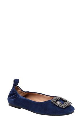 Linea Paolo Minax Embellished Ballet Flat in Navy at Nordstrom, Size 10