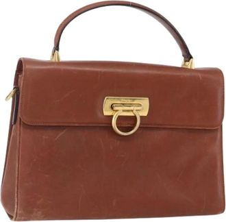 Ferragamo Pre-owned Handbags, female, Brown, Size: ONE SIZE Pre-owned Handbag
