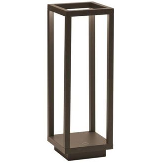 Zafferano Lanterna Home da tavolo Corten a Led da 2,2w a batteria IP54 Zafferano 3000K 12h massima potenza in alluminio