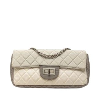 Chanel Pre-owned East West Flap - Dames - Pre-owned - Wit - Maat: ONE Size Katoen
