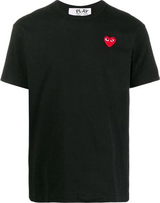 Comme Des Gar&ccedil;ons Zwarte Play T-shirt met logo - Heren - T-shirts - Zwart - XS - Katoen - Tops