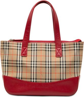 Burberry Pre-owned Burberry Haymarket Check Canvas Tote Ladies XR8PVF85LZELDZ8Y