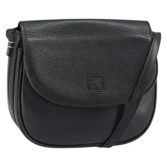 Burberry Pre-owned Schoudertas - Dames - Pre-owned - Zwart - Maat: ONE Size Leer
