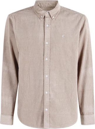 Carhartt Work in Progress Madison Cord Shirt - Heren - Casual Overhemden - Wit - S - Katoen - Overhemden