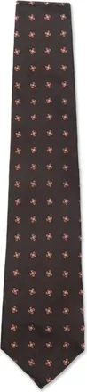Corneliani floral-pattern tie - Brown