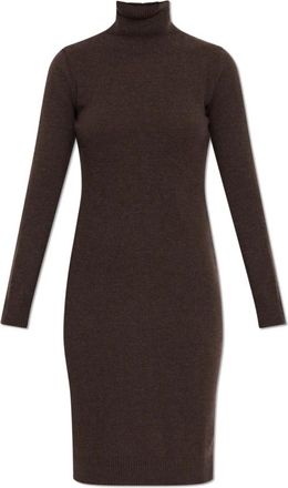 Maison Margiela Wollen coltrui jurk - Dames - Kleedjes - Bruin - S - Wol - Kleedjes