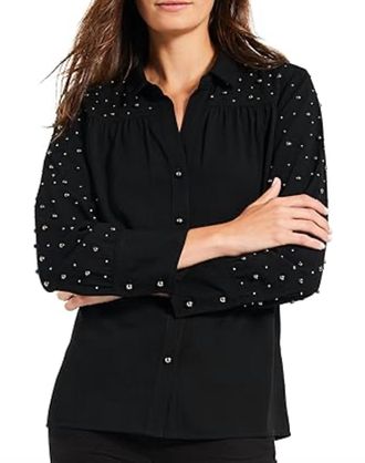 Nic+Zoe Constellation Shirt In Black Onyx
