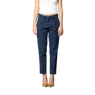 Mason's Broeken, Dames, Blauw, S, Katoen, New York Carrot Pince Chino Broek