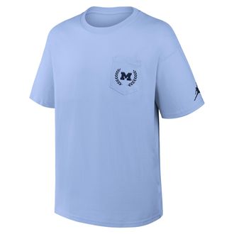 Nike Michigan Sports Club Max90 Nike Mens College T-Shirt in Blue | 0JT743ZMWN-HLZ