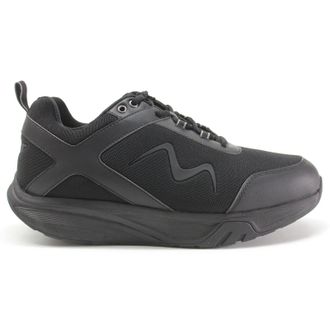 Mbt Sport 4 Leather Textile Mens Low Top Trainers - Black - Size:UK 10.5