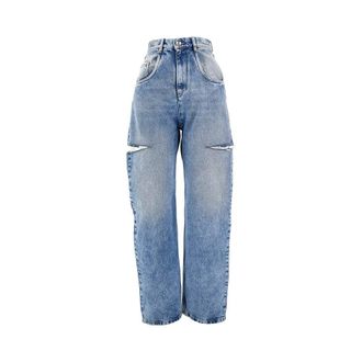 Maison Margiela High-rise jeans with side rips Woman 38