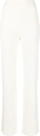 &Aacute;eron Beige Ribbed Straight Casual Jeans - Dames - Straight fit broeken - Beige - XS - Broeken