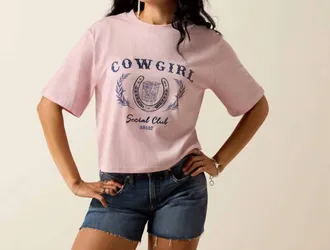 Ariat Cowgirl Social Club T-Shirt In Pirouette