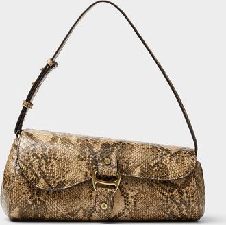 Lauren Ralph Lauren Womens Tasha croc leather crossbody bag