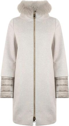 Herno Cashmere Cocoon Jas - Dames - Mantel - Grijs - M - Leer - Jassen