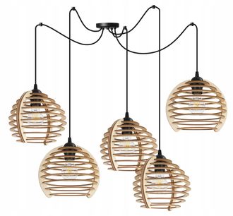 OEM L&aacute;mpara Colgante, L&aacute;mpara De Techo, Madera, Pantalla Led
