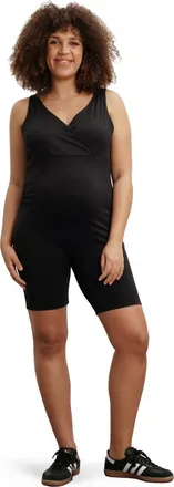 Nom Maternity Stretch & Support Maternity Romper in Black at Nordstrom, Size X-Small