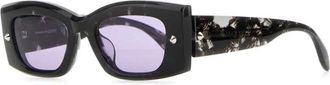 Alexander McQueen Prachtige Multicolor Acetaat Zonnebril - Dames - Zonnebrillen - Veelkleurig - ONE Size - Accessoires