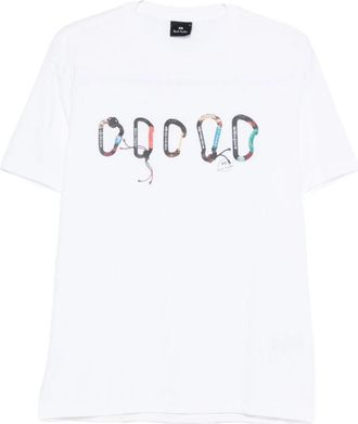 Paul Smith T-shirt met ronde hals en grafische print - Heren - T-shirts - Wit - XL - Tops