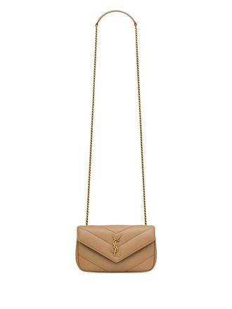 Saint Laurent Tan Loulou Mini Crossbody Bag
