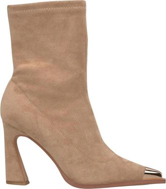 Alma En Pena Trechterhak enkellaars - Dames - Laarzen met Hak - Beige - 40 EU - Schoenen