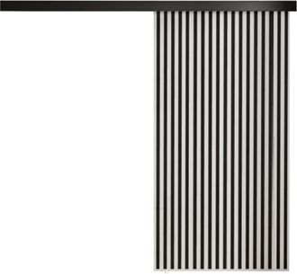Mirjan24 Mobilier1 - Puerta Corredera Dover 204, Blanco + Negro