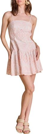 endless rose Eyelet Drop Waist Minidress in Pink at Nordstrom, Size X-Small