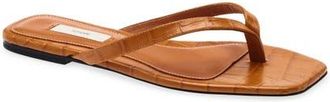 Toteme Croc Embossed Flip Flop in Orange at Nordstrom, Size 12Us