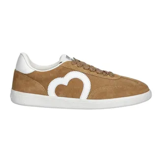 Love Moschino Schoenen, Dames, Beige, 39 EU, Leer, Suede Sneakers