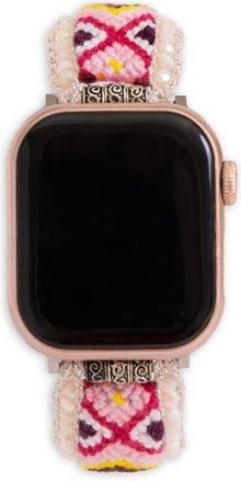 Saachi Bohemian Mixed Stone Apple Watch Watchband in Pink at Nordstrom Rack