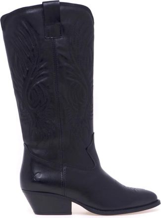 Felmini Selma Cowboy Boot - Dames - Cowboylaarzen - Zwart - 36 EU - Leer - Schoenen