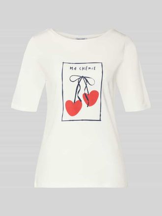 More & More T-Shirt mit Motiv-Print in Offwhite, Gr&ouml;&szlig;e 38
