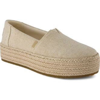 Toms Valencia Platform Espadrille in Gold at Nordstrom, Size 5.5