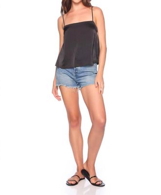 Susana Monaco Satin Camisole Top In Black