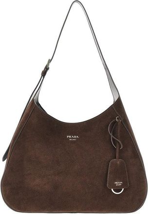 Prada Suede leather large Prada Boogie bag Woman One Size