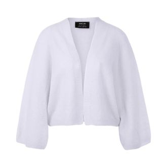 Marc Cain Gebreide vest van Duits fabricaat- lichtgewicht - Dames - Truien - Paars - Maat: XS Wol