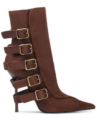 Le Silla 120mm Courtney boots - women - Suede - 40 - Brown