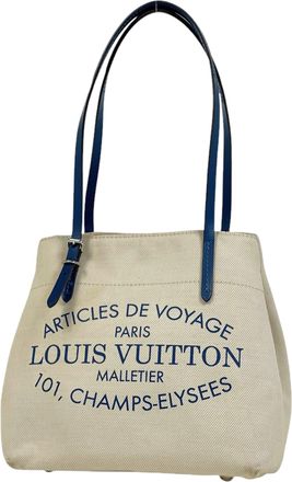 Louis Vuitton Blue Saphir Canvas Shoulder Bag Tote Bag (Pre-Owned)