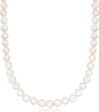 Ross-Simons 8.5-9.5mm Cultured Pearl Necklace With Sterling Silver
